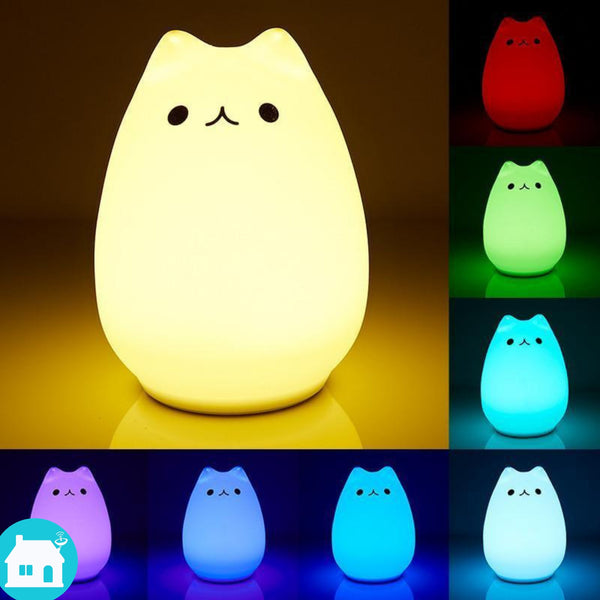 Gato Abajur | Luminária que Troca de Cor com Sensor de Toque