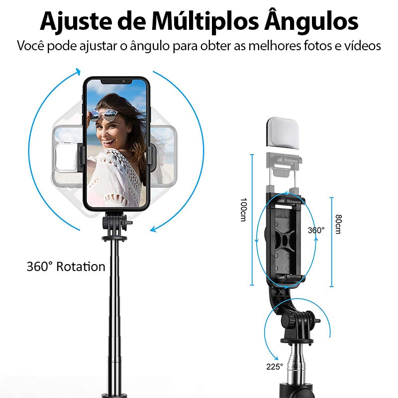 Selfiegram - Tripé Multifunções Led 4 em 1